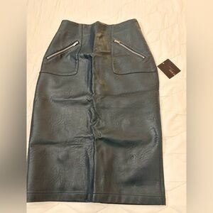 Zara Basic faux leather skirt, Sz S